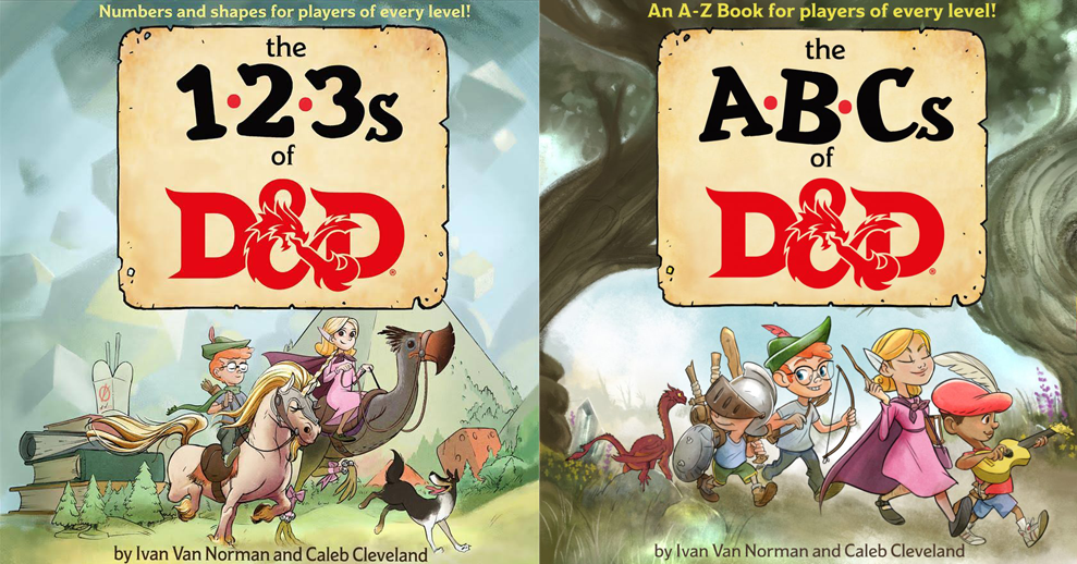 book covers for 123s and ABCs of D and D children's books