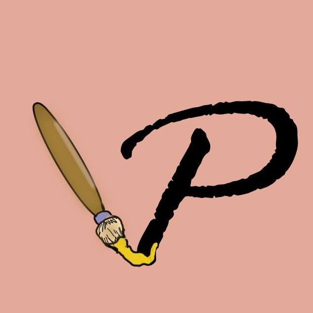 Paintbrush painting the letter P