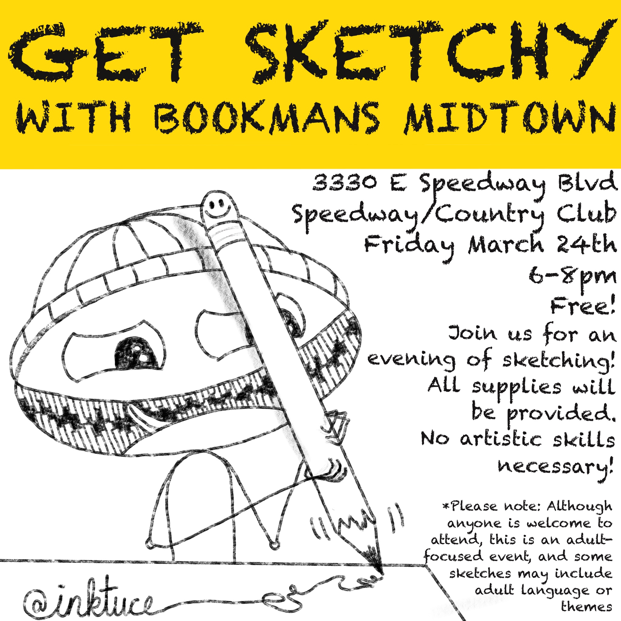 march event flier for sketchy meet up