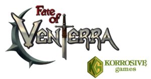 Logos for Fate of Venterra and Korrosive Games
