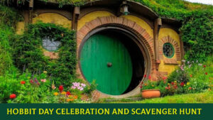 A Hobbit House pictured with the type Hobbit Day Celebration and Scavenger Hunt. For "Hobbit Day"