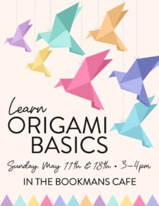 learn origami basics in the bookmans cafe