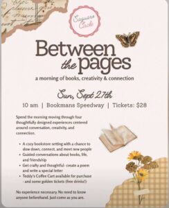 Between the Pages event flyer