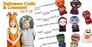 halloween crafts and costumes event at bookmans northwest october 29