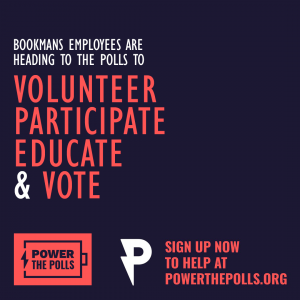 election day 2020 bookmans volunteer power the polls