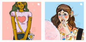 colorful illustrations of women by artist sophie mctear