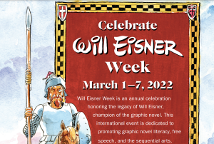 Will Eisner Week official poster featuring an illustration of Don Quixote
